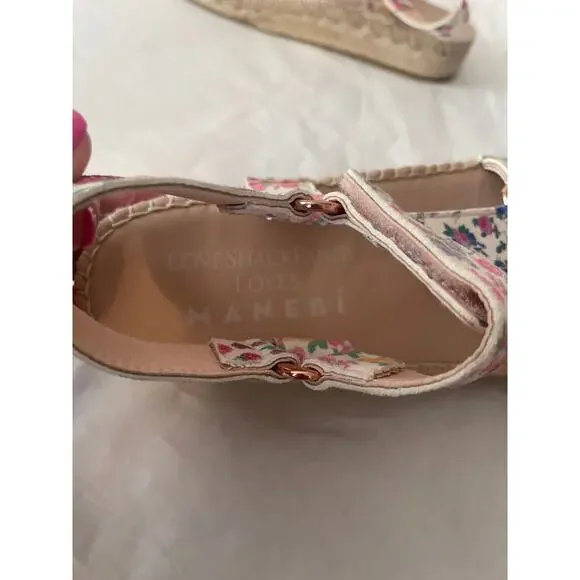 Love Shack Fancy Manebi Floral Open Toe Summer Sandal Size 38  Size 8 US - Picture 4 of 11